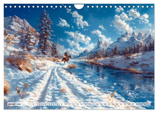 Produktbild: Pferde, Freiheit, Westernreiten (Wandkalender 2026 DIN A4 quer), CALVENDO Monatskalender