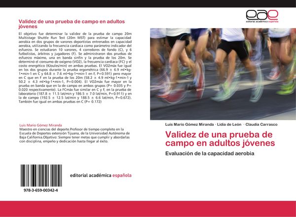 Produktbild: Validez de una prueba de campo en adultos j&oacute;venes