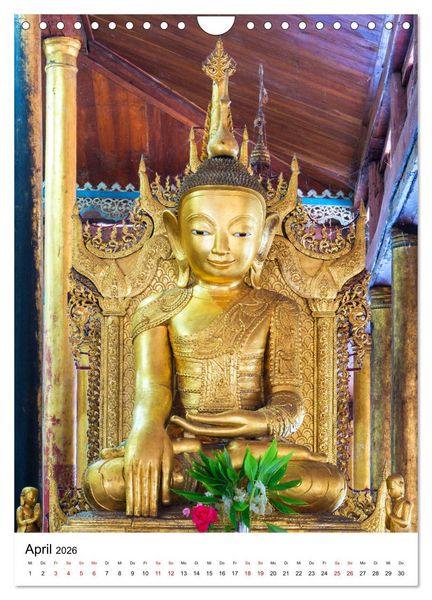 Produktbild: Buddhas im Gl&uuml;ck (Wandkalender 2026 DIN A4 hoch), CALVENDO Monatskalender