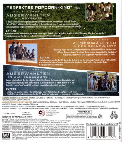 Produktbild: Maze Runner Trilogie [3 BRs]