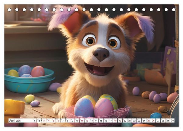 Produktbild: Lustige Comic Hunde (Tischkalender 2026 DIN A5 quer), CALVENDO Monatskalender