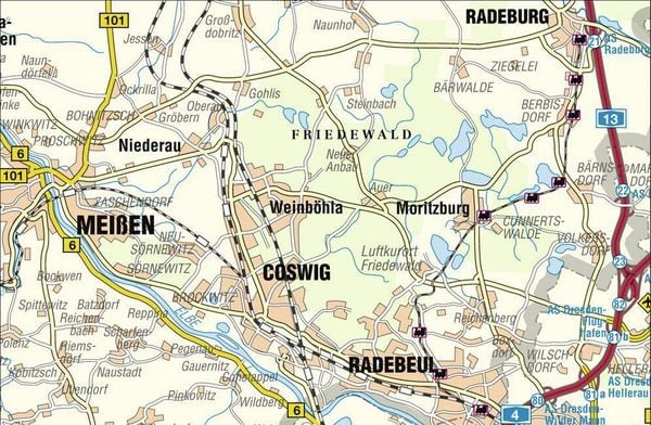 Produktbild: Friedewald - Moritzburger Teichgebiet - Spaargebirge 1 : 33 000