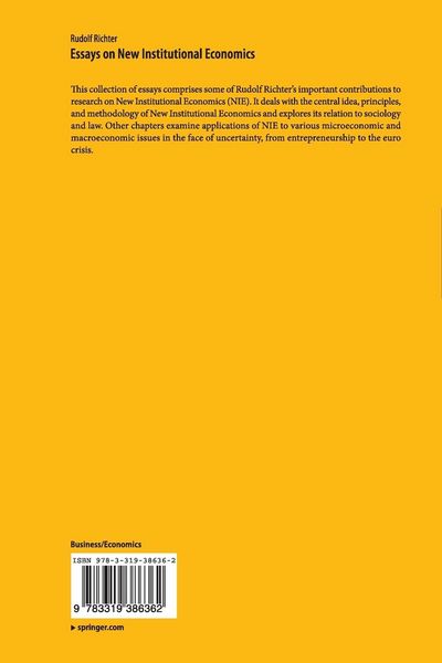 Produktbild: Essays on New Institutional Economics