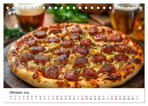 Produktbild: Pizza geht immer - Zu jeder Jahreszeit (Tischkalender 2026 DIN A5 quer), CALVENDO Monatskalender