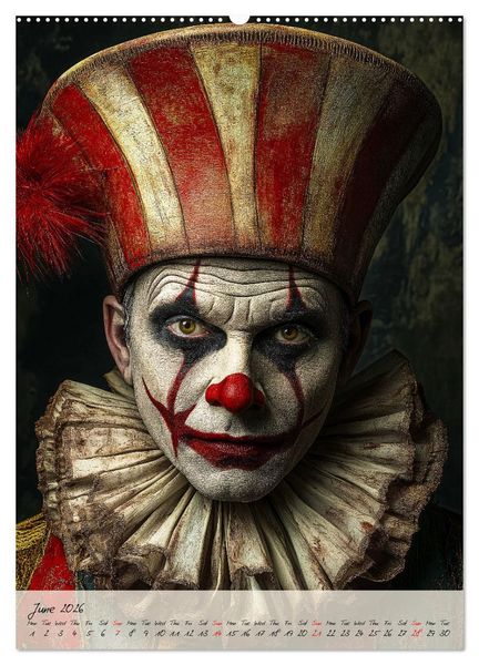 Produktbild: Circus Faces (High Quality Premium Wall Calendar 2026 DIN A2 portrait),CALVENDO 12 Month Wall Calendar