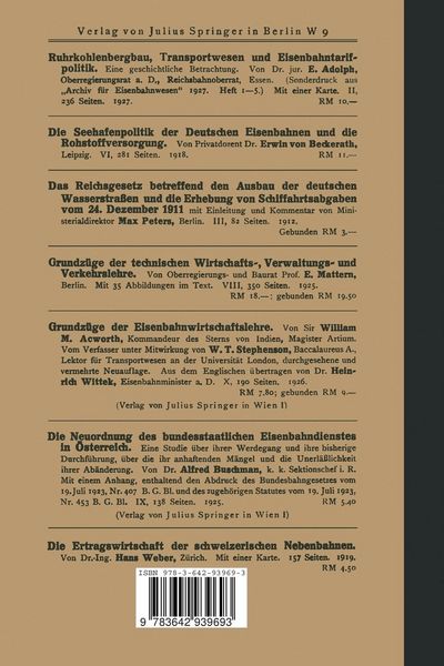 Produktbild: Hauptfragen der Reichsbahnpolitik