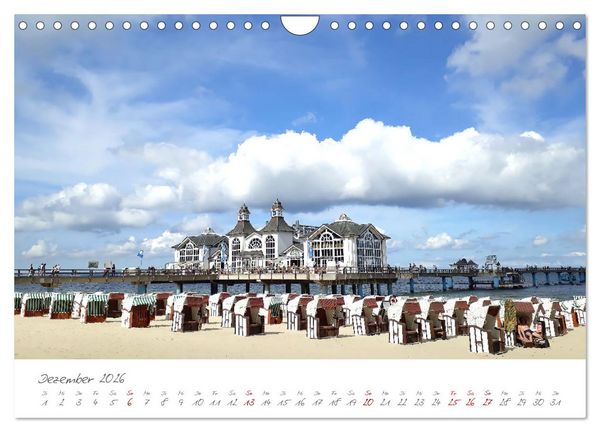Produktbild: Seeb&auml;der an der Ostseek&uuml;ste - Mod&auml;ne Villen, bunte Strandk&ouml;rbe, Ostseebrise, Sand und Meer (Wandkalender 2026 DIN A4 quer), CALVENDO Monatskalender
