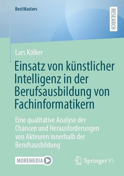 Produktbild: Einsatz von k&uuml;nstlicher Intelligenz in der Berufsausbildung von Fachinformatikern