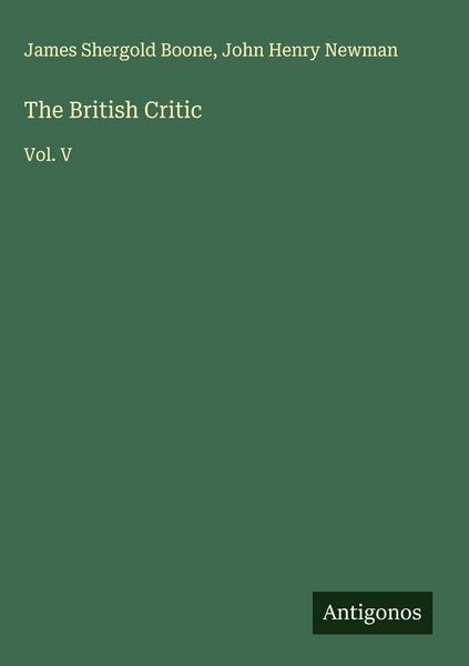 Produktbild: The British Critic