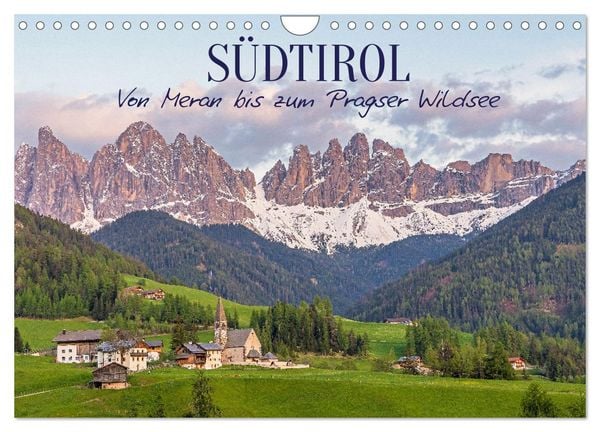 Produktbild: S&uuml;dtirol - Von Meran bis zum Pragser Wildsee (Wandkalender 2026 DIN A4 quer), CALVENDO Monatskalender