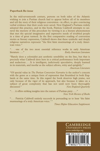 Produktbild: The Puritan Conversion Narrative