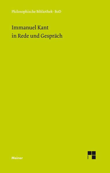 Produktbild: Immanuel Kant in Rede und Gespr&auml;ch