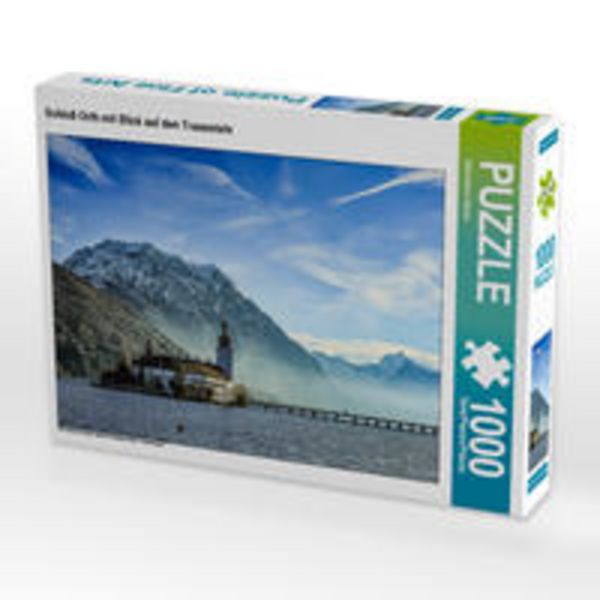 CALVENDO Puzzle Schloß Orth mit Blick auf den Traunstein | 1000 Teile Lege-Größe 64x48cm Foto-Puzzle für glückliche Stunden
