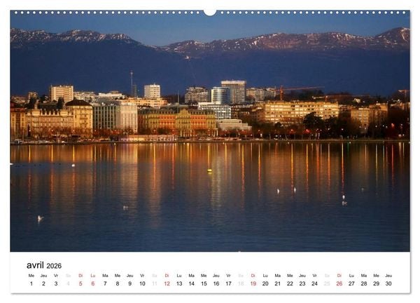 Produktbild: Gen&egrave;ve Points de vue (Calendrier mural 2026 DIN A2 vertical) calendrier de bureau
