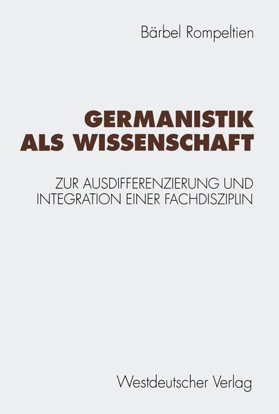 Produktbild: Germanistik als Wissenschaft