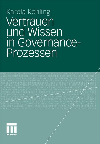 Produktbild: Vertrauen und Wissen in Governance-Prozessen