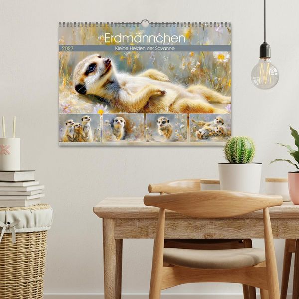 Produktbild: Erdm&auml;nnchen. Kleine Helden der Savanne (Wandkalender 2027 DIN A3 quer), CALVENDO Monatskalender