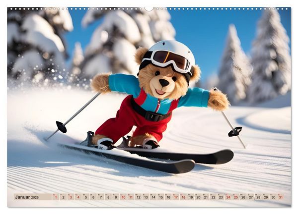 Produktbild: Einfach b&auml;rig - Eine b&auml;rige Reise durch den Teddyalltag (Wandkalender 2026 DIN A2 quer), CALVENDO Monatskalender