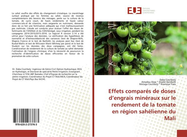 Produktbild: Effets compar&eacute;s de doses d'engrais min&eacute;raux sur le rendement de la tomate en r&eacute;gion sah&eacute;lienne du Mali