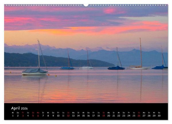 Produktbild: Starnberger See - Silent Moments (Wandkalender 2026 DIN A2 quer), CALVENDO Monatskalender