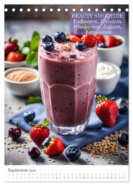 Produktbild: Vitamine im Glas - Gesunde Smoothie Kreationen (Tischkalender 2026 DIN A5 hoch), CALVENDO Monatskalender