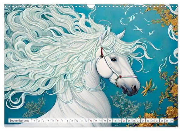 Produktbild: Lipizzaner. Kunstvolle Portr&auml;ts sch&ouml;ner Pferde (Wandkalender 2026 DIN A3 quer), CALVENDO Monatskalender