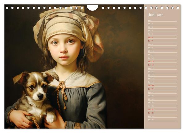 Produktbild: Dame mit Hund (Wandkalender 2026 DIN A4 quer), CALVENDO Monatskalender