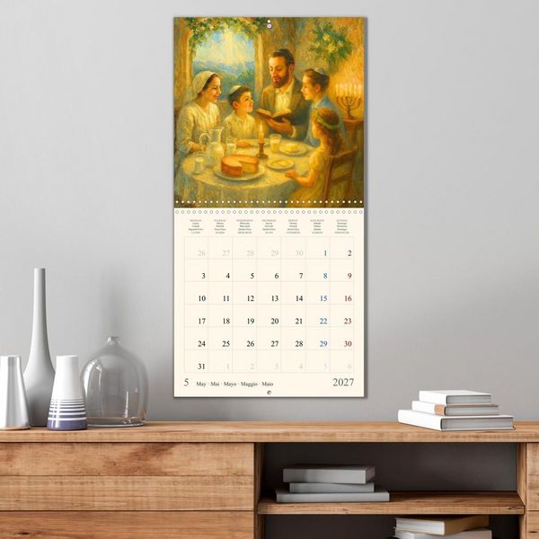 Produktbild: A Year of Jewish Life &ndash; Festivals and Traditions (Wall Calendar 2027 12 &times; 12 Inch) CALVENDO 12 Month Wall Calendar