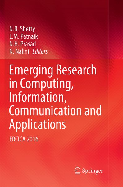 Produktbild: Emerging Research in Computing, Information, Communication and Applications