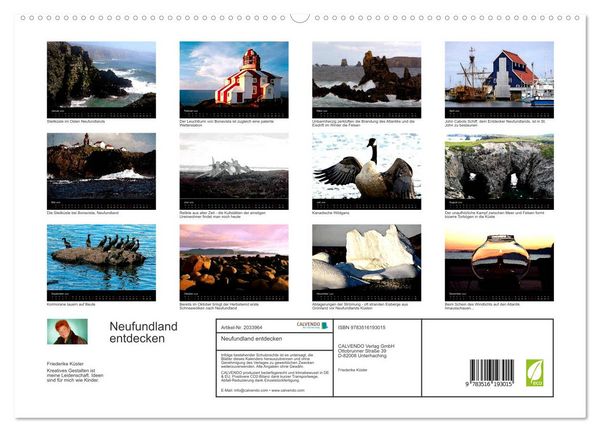 Produktbild: Neufundland entdecken (hochwertiger Premium Wandkalender 2026 DIN A2 quer), Kunstdruck in Hochglanz