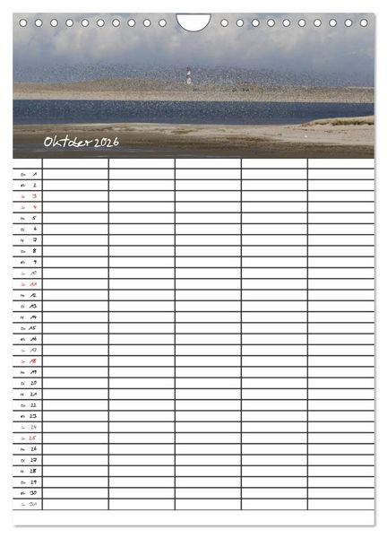 Produktbild: Familienplaner - Sylt (Wandkalender 2026 DIN A4 hoch), CALVENDO Monatskalender
