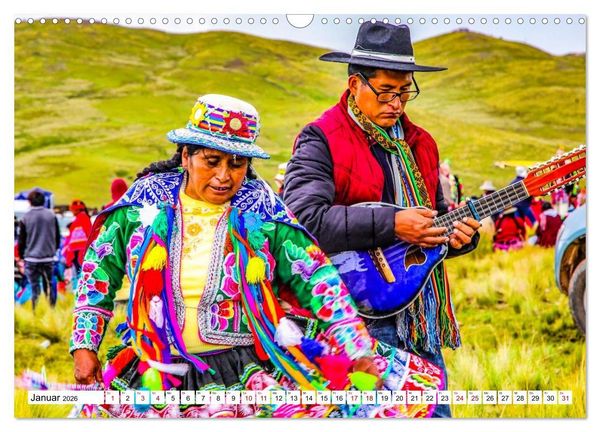 Produktbild: Traditionen und Feste im Hochland von Peru (Wandkalender 2026 DIN A3 quer), CALVENDO Monatskalender