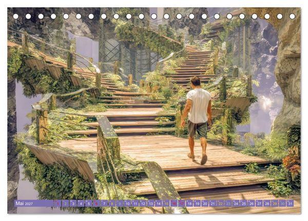 Produktbild: Treppenlabyrinthe &ndash; Die Suche nach dem Weg (Tischkalender 2027 DIN A5 quer), CALVENDO Monatskalender