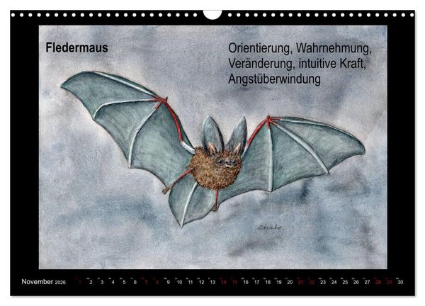 Produktbild: Krafttiere in Aquarell (Wandkalender 2026 DIN A3 quer), CALVENDO Monatskalender