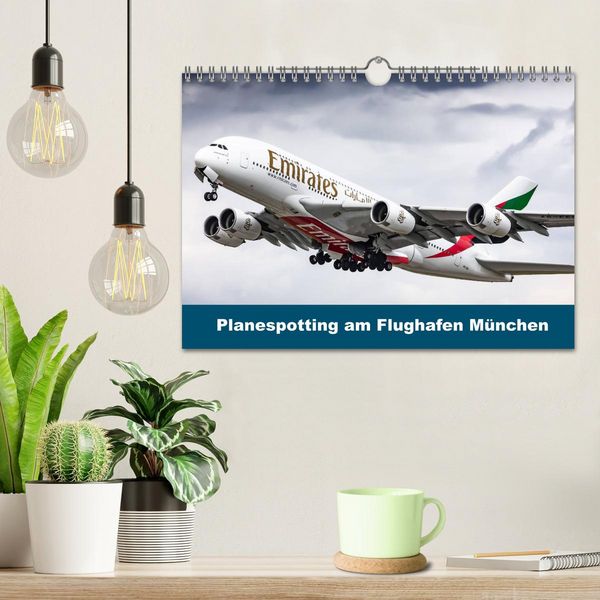 Produktbild: Planespotting am Flughafen M&uuml;nchen (Wandkalender 2026 DIN A4 quer), CALVENDO Monatskalender