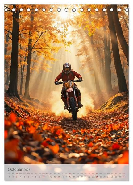 Produktbild: Born to Jump - Extreme motocross with adrenaline and dust (Desk Calendar 2027 DIN A5 portrait), CALVENDO 12 Month DeskCalendar