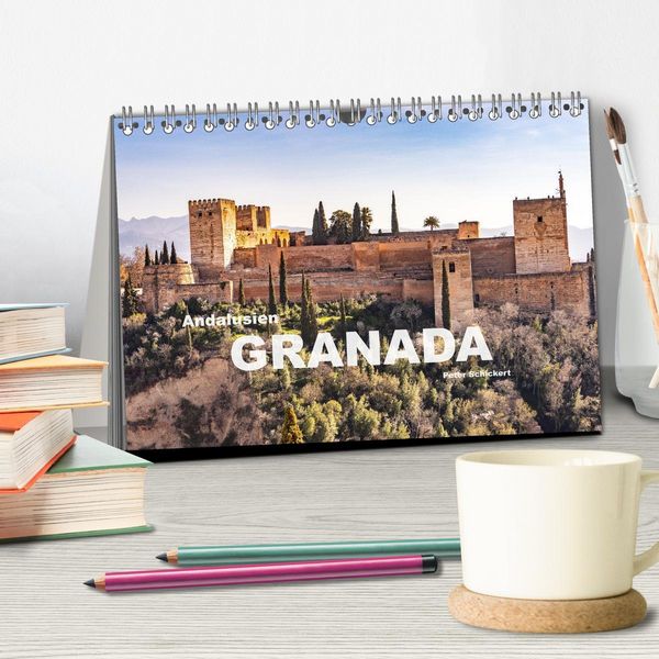 Produktbild: Andalusien - Granada (Tischkalender 2026 DIN A5 quer), CALVENDO Monatskalender