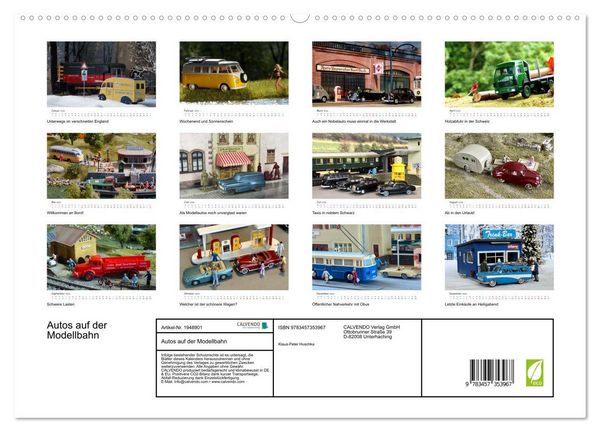 Produktbild: Autos auf der Modellbahn (hochwertiger Premium Wandkalender 2026 DIN A2 quer), Kunstdruck in Hochglanz