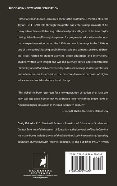 Produktbild: Harold Taylor and Sarah Lawrence College