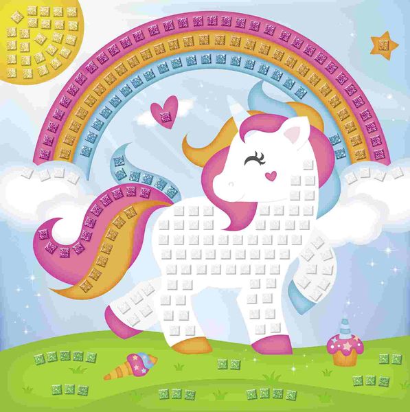 Produktbild: URSUS Moosgummi-Mosaik "Glitter - Einhorn"