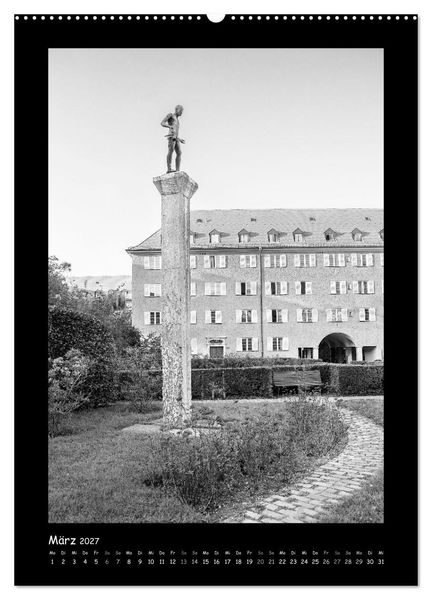 Produktbild: Liebenswertes M&uuml;nchen 2027 - Stilisierte Fotografien in schwarzwei&szlig; (Wandkalender 2027 DIN A2 hoch), CALVENDO Monatskalender