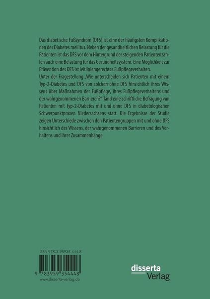 Produktbild: Fusspflege von Patienten mit Diabetes mellitus Typ 2 und dem diabetischen Fusssy
