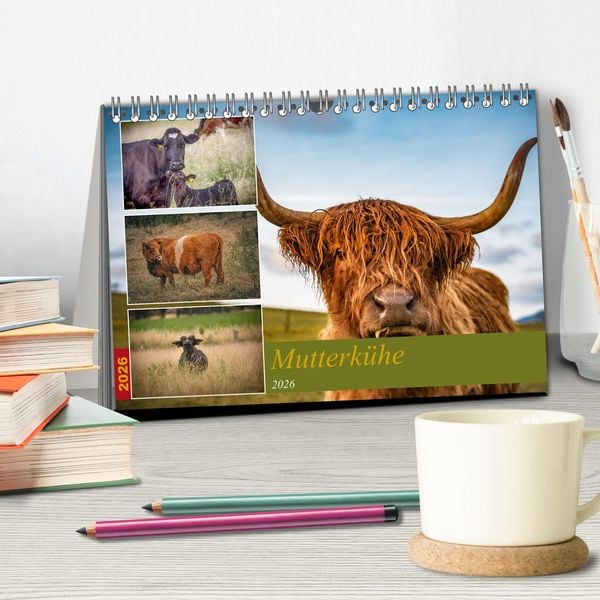 Produktbild: Mutterk&uuml;he (Tischkalender 2026 DIN A5 quer), CALVENDO Monatskalender