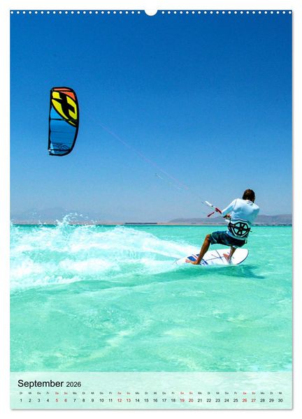 Produktbild: Kitesurfen - Fun pur (Wandkalender 2026 DIN A2 hoch), CALVENDO Monatskalender
