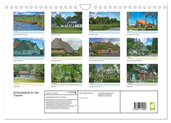 Produktbild: Schwabstedt an der Treene (Wandkalender 2026 DIN A4 quer), CALVENDO Monatskalender