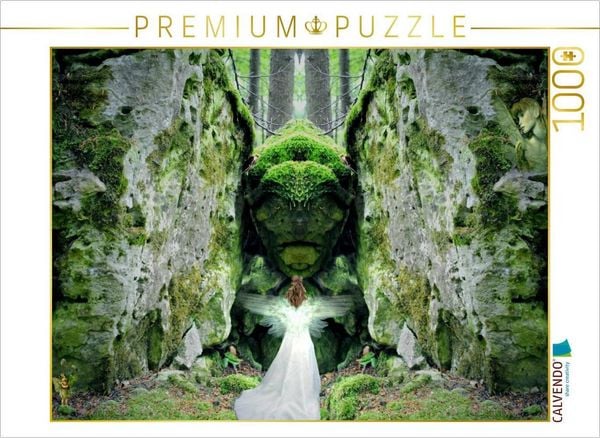 Produktbild: CALVENDO Puzzle Engel trifft H&uuml;ter der Felsen | 1000 Teile Lege-Gr&ouml;&szlig;e 64x48cm Foto-Puzzle f&uuml;r gl&uuml;ckliche Stunden