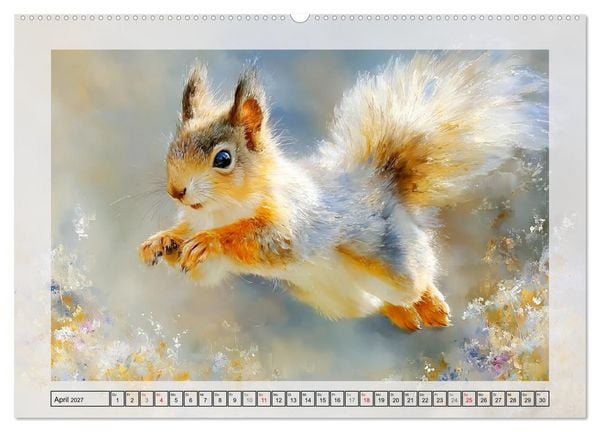 Produktbild: Eichh&ouml;rnchen. Zauberhafte Momente in der Natur (hochwertiger Premium Wandkalender 2027 DIN A2 quer), Kunstdruck in Hochglanz