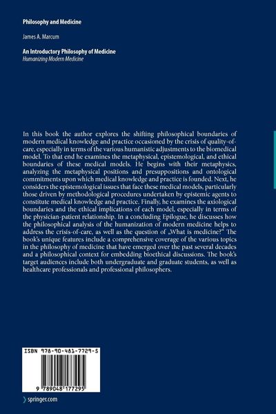 Produktbild: An Introductory Philosophy of Medicine