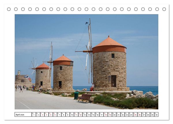 Produktbild: Rhodos, eine Sonneninsel (Tischkalender 2026 DIN A5 quer), CALVENDO Monatskalender