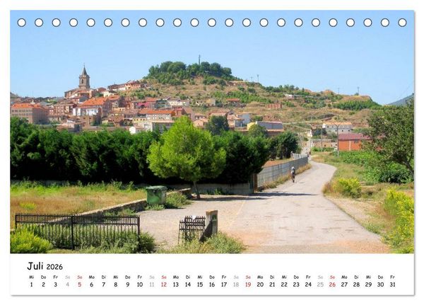 Produktbild: Jakobsweg - Camino Frances (Tischkalender 2026 DIN A5 quer), CALVENDO Monatskalender